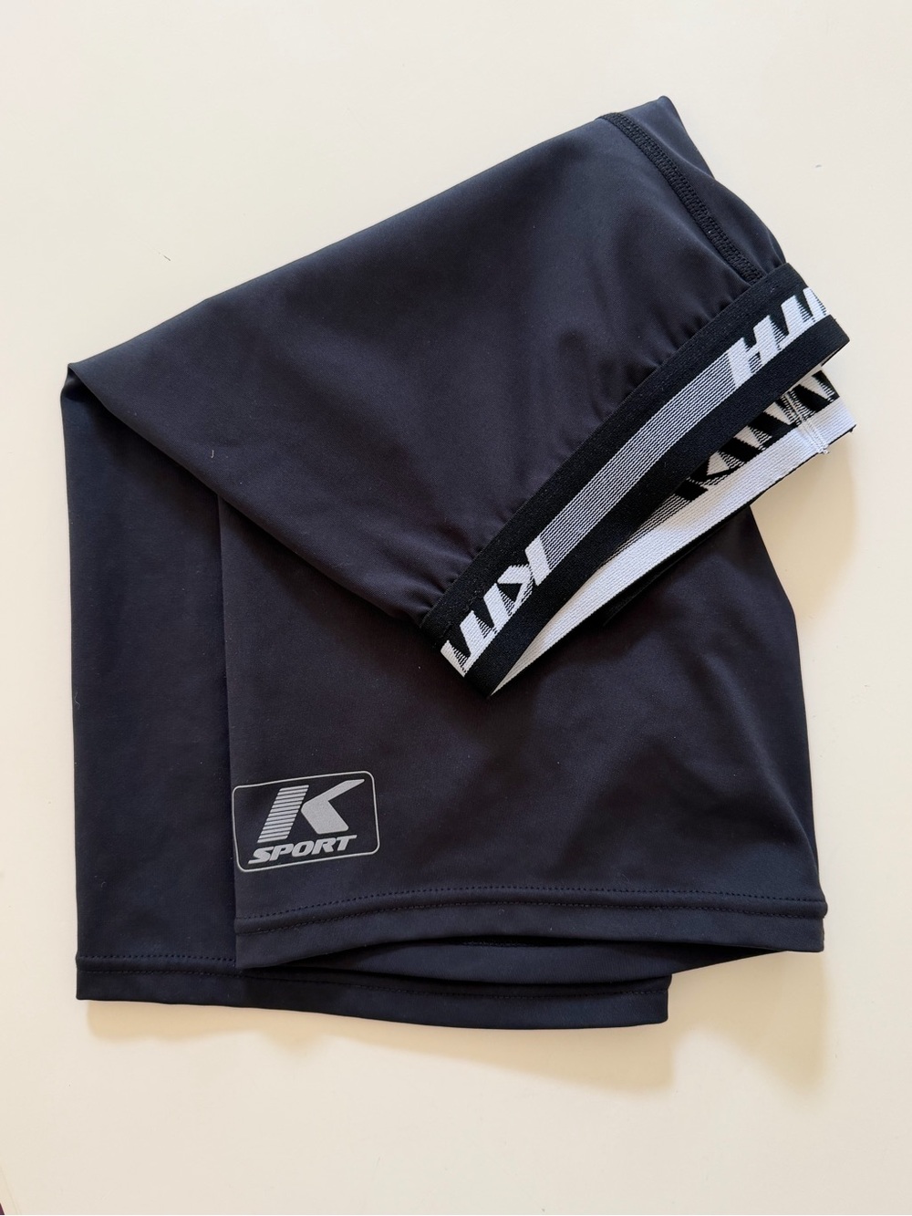Kith Black Bike Shorts with Branded Waistband